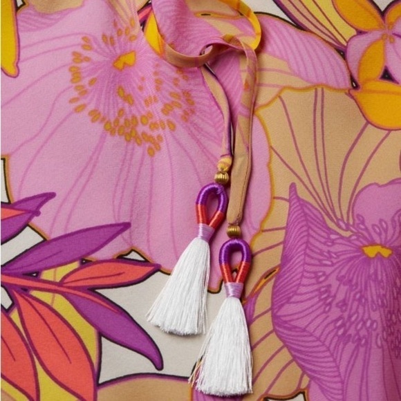 Trina Turk Abree Silk Top Medium - Picture 4 of 13